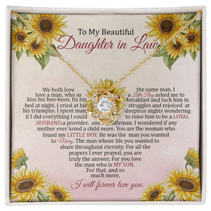 Daughter In Law - I Will Forever Love You - Love Knot Necklace