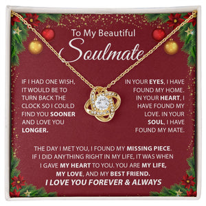 Beautiful Soulmate - I Love You Forever & Always - Love Knot Necklace