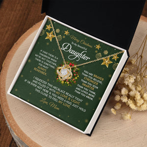 Daughter Mom - Merry Christmas - You Mean To Me - Love Knot Necklace