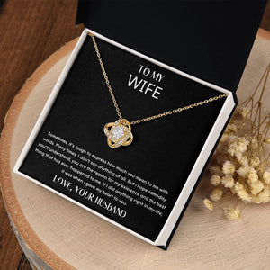 Husband Wife - How Much You Mean To Me - Love Knot Necklace