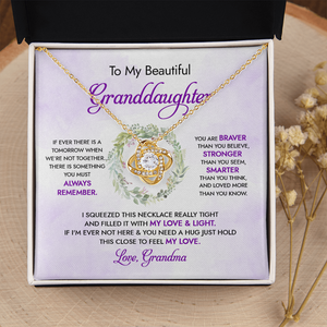 To My Beautiful Granddaughter - My Love And Light - Love Knot Necklace DR18U