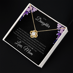 To My Daughter - You'll Always Be My Little Girl - Love Knot Necklace SO151T