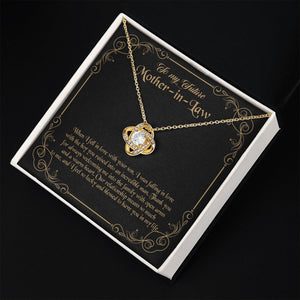 Future Mother In Law - Thank You For Always Welcoming Me - Love Knot Necklace