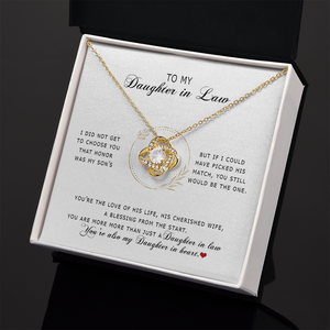 To My Daughter In Law - You're My Daughter In Heart - Love Knot Necklace SO172V