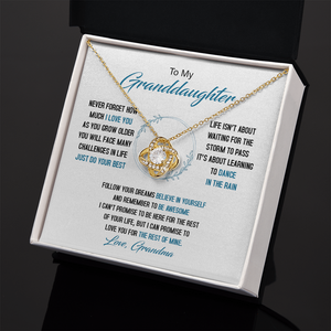 To My Granddaughter - Just Do Your Best - Love Knot Necklace SO161V