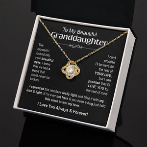 Granddaughter - I Love You Always & Forever - Love Knot Necklace