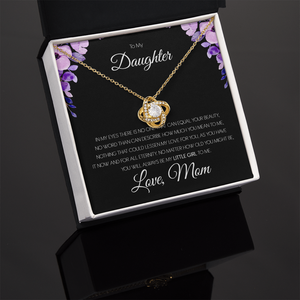 To My Daughter - You'll Always Be My Little Girl - Love Knot Necklace SO151T
