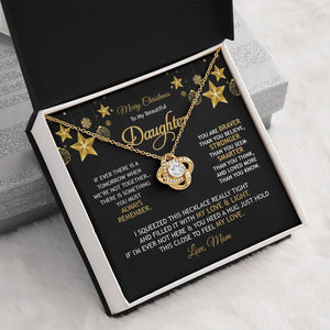 Daughter Mom - Merry Christmas - Love Knot Necklace