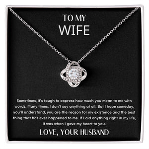 Husband Wife - How Much You Mean To Me - Love Knot Necklace