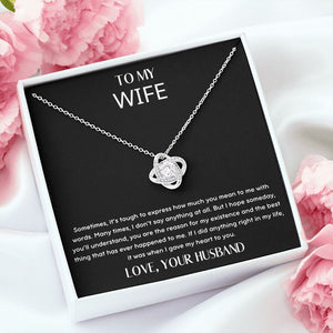 Husband Wife - How Much You Mean To Me - Love Knot Necklace