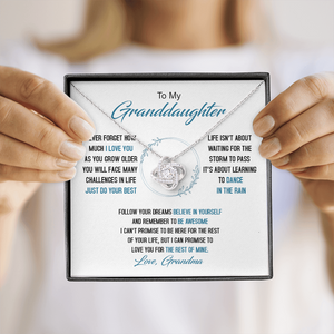 To My Granddaughter - Just Do Your Best - Love Knot Necklace SO161V