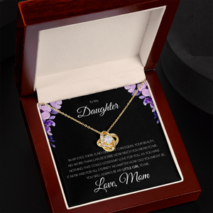 To My Daughter - You'll Always Be My Little Girl - Love Knot Necklace SO151T