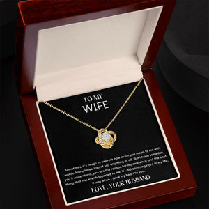 Husband Wife - How Much You Mean To Me - Love Knot Necklace