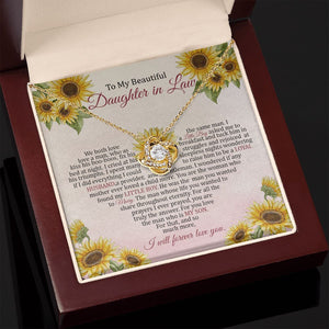Daughter In Law - I Will Forever Love You - Love Knot Necklace