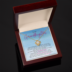 To My Granddaughter - So Proud Of You - Love Knot Necklace SO162V