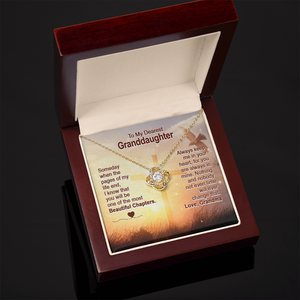 To My Dearest Granddaughter - You Are The Most Beautiful Chapter - Love Knot Necklace SO158V