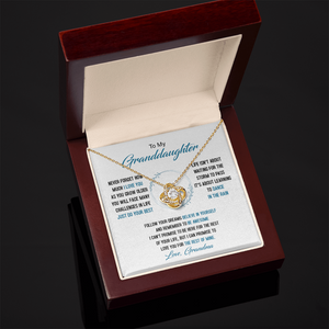 To My Granddaughter - Just Do Your Best - Love Knot Necklace SO161V