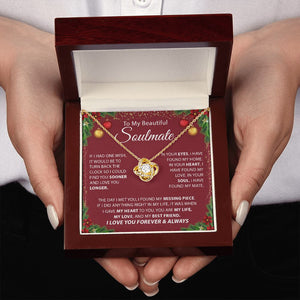 Beautiful Soulmate - I Love You Forever & Always - Love Knot Necklace