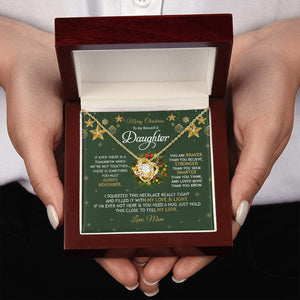 Daughter Mom - Merry Christmas - You Mean To Me - Love Knot Necklace