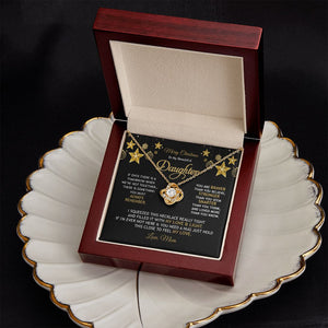 Daughter Mom - Merry Christmas - Love Knot Necklace