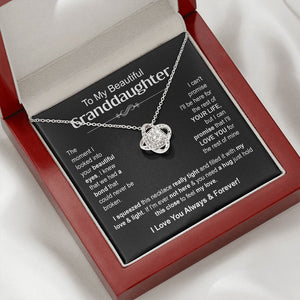 Granddaughter - I Love You Always & Forever - Love Knot Necklace