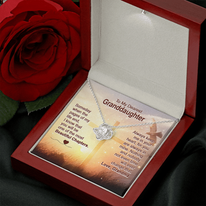 To My Dearest Granddaughter - You Are The Most Beautiful Chapter - Love Knot Necklace SO158V
