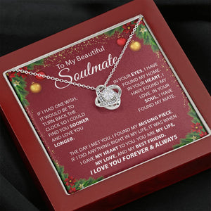 Beautiful Soulmate - I Love You Forever & Always - Love Knot Necklace
