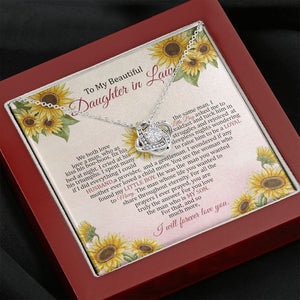 Daughter In Law - I Will Forever Love You - Love Knot Necklace