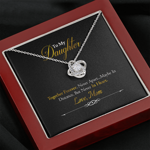 To My Daughter - Together Forever - Love Knot Necklace SO156V