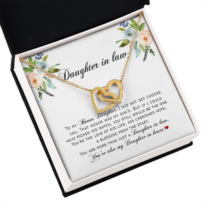 Daughter In Law - You Are Also My Daughter In Heart - Interlocking Hearts Necklace SO167V