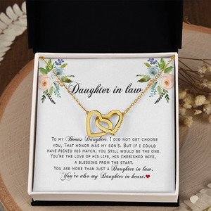 Daughter In Law - You Are Also My Daughter In Heart - Interlocking Hearts Necklace SO167V