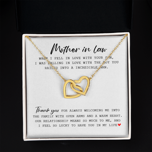 Mother In Law - Thank You For Always Welcoming Me - Interlocking Hearts Necklace SO175T