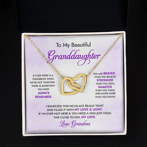 Granddaughter - Grandma - My Love And Light - Interlocking Hearts Necklace