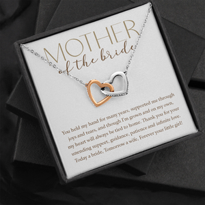 Mother Of The Bride - Forever Your Little Girl - Interlocking Hearts Necklace SO176T