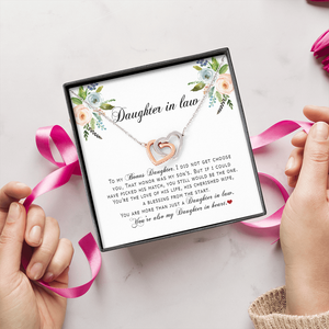 Daughter In Law - You Are Also My Daughter In Heart - Interlocking Hearts Necklace SO167V