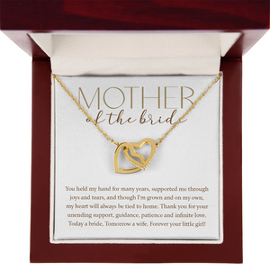 Mother Of The Bride - Forever Your Little Girl - Interlocking Hearts Necklace SO176T