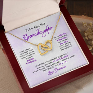 Granddaughter - Grandma - My Love And Light - Interlocking Hearts Necklace