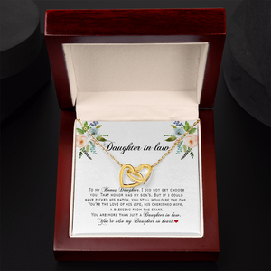 Daughter In Law - You Are Also My Daughter In Heart - Interlocking Hearts Necklace SO167V