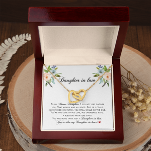 Daughter In Law - You Are Also My Daughter In Heart - Interlocking Hearts Necklace SO167V