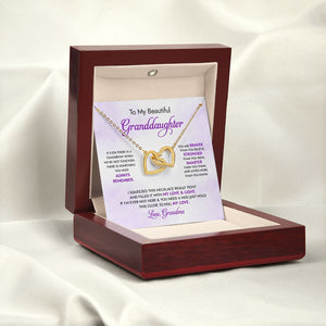 Granddaughter - Grandma - My Love And Light - Interlocking Hearts Necklace