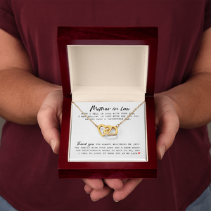 Mother In Law - Thank You For Always Welcoming Me - Interlocking Hearts Necklace SO175T