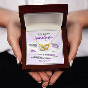 Granddaughter - Grandma - My Love And Light - Interlocking Hearts Necklace