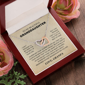 Granddaughter - Grandpa - Love You For The Rest Of Mine - Interlocking Hearts Necklace