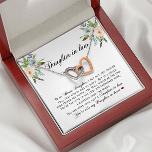 Daughter In Law - You Are Also My Daughter In Heart - Interlocking Hearts Necklace SO167V