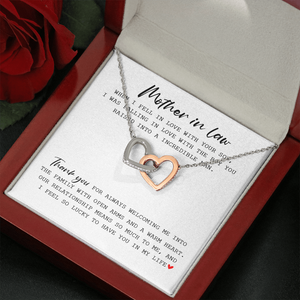Mother In Law - Thank You For Always Welcoming Me - Interlocking Hearts Necklace SO175T