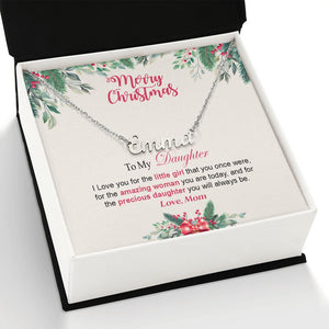 Daughter Mom - The Little Girl - Customized Necklace