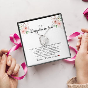 To My Daughter In Law - Blessed And Lucky - Forever Love Necklace SO177V