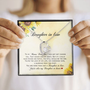Daughter In Law - You're Also My Daughter In Heart - Forever Love Necklace