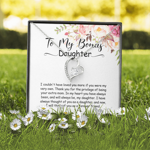 To My Bonus Daughter - You Are Always In My Heart - Forever Love Necklace SO164V