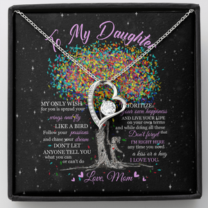 To My Daughter - Live Your Life - Forever Love Necklace SO178T